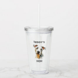 Vaso Acrílico Personalized Dog Mom Photo Acrylic Tumbler 