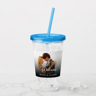 Vaso Acrílico Personalized Wedding Photo