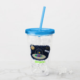 Vaso Acrílico Pescado alegre lindo del ilustracion del personali