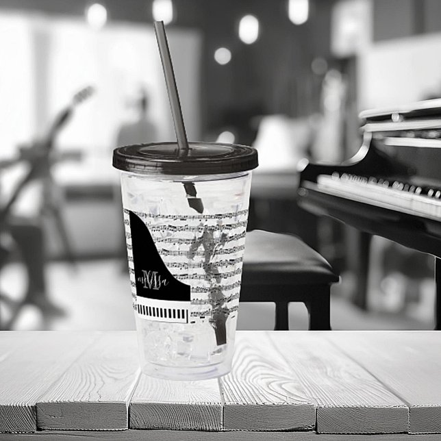 Vaso Acrílico Piano personalizable (Subido por el creador)