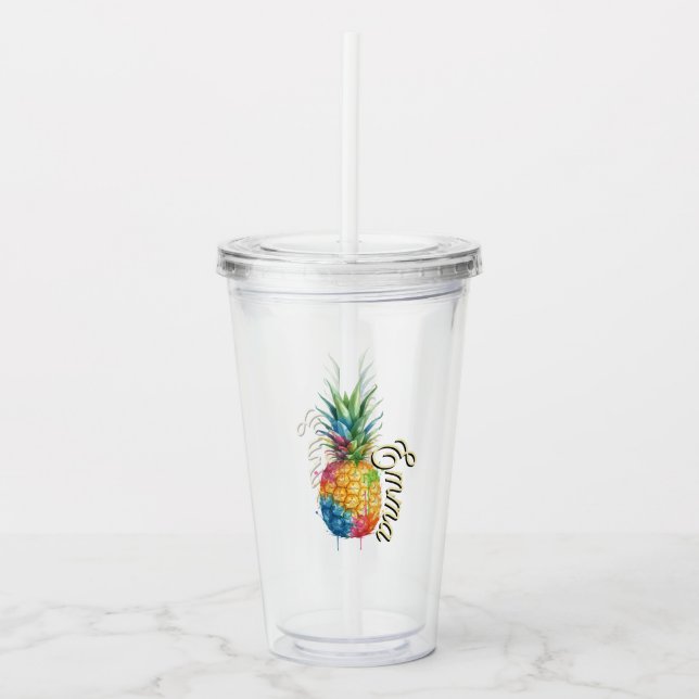 Vaso Acrílico Piña (Anverso)