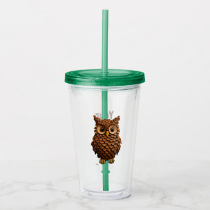 Vaso Acrílico Pine Cone Owl