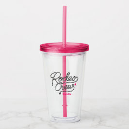 Vaso Acrílico Pink Rodeo Crew Western Bachelorette Party