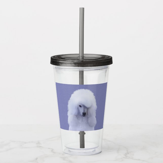 Vaso Acrílico Pintura blanca de canapé estándar - Arte de perro  (Anverso)