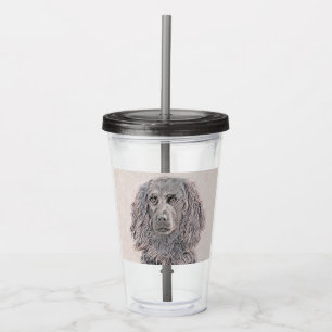 Vaso Acrílico Pintura de Boykin Spaniel - Arte de Perro Original