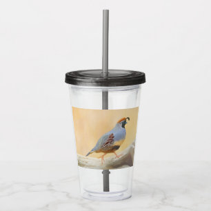 Vaso Acrílico Pintura de codorniz de gambrel original arte de av