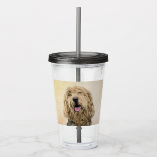 Vaso Acrílico Pintura de otros lugares - Arte de perros original