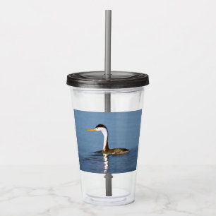 Vaso Acrílico Pintura gris de Clark - Arte de pájaro original