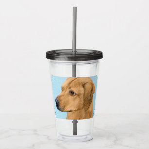 Vaso Acrílico Pintura Ridgeback Rhodesiana - Arte Perro Original