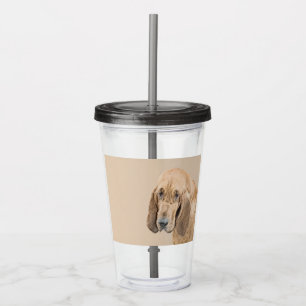 Vaso Acrílico Pintura Sangrienta - Arte Perro Original.