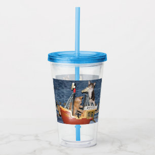 Vaso Acrílico Pirata del Gato-i-bian - Gato Acrílico Tumbler