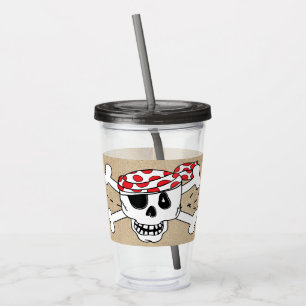 Vaso Acrílico Piratas fiestas