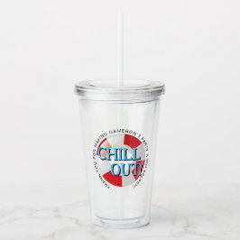 Vaso Acrílico Piscina Fiesta Chill out Personalizado Favor