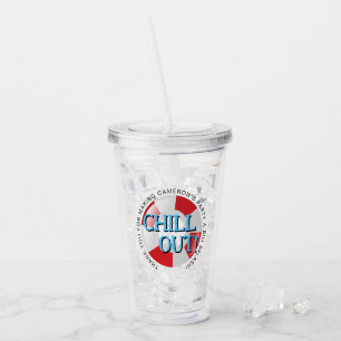 Vaso Acrílico Piscina Fiesta Chill out Personalizado Favor