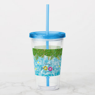 Vaso Acrílico Piscina tropical Fiesta Piscina Cumpleaños