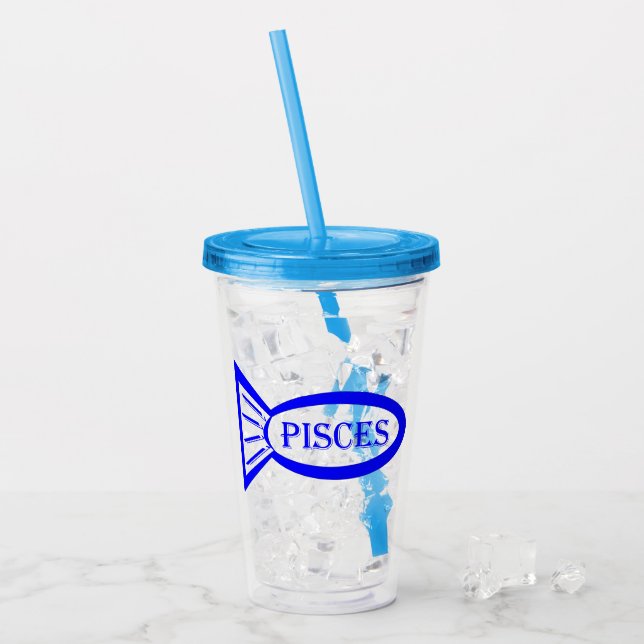 Vaso Acrílico Piscis Star Sign Fish (Anverso (hielo))