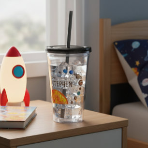 Vaso Acrílico Planetas personalizadas Galaxia Sistema solar Sun