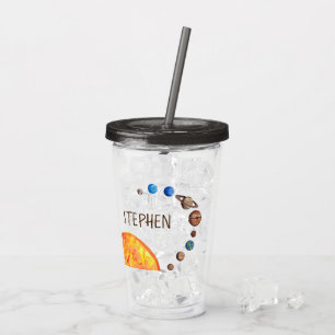 Vaso Acrílico Planetas personalizadas Galaxia Sistema solar Sun