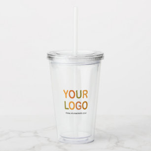 Vaso Acrílico Plantilla de logotipo de promoción comercial de p