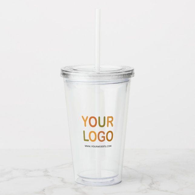Vaso Acrílico Plantilla de logotipo de promoción comercial de pe (Anverso)