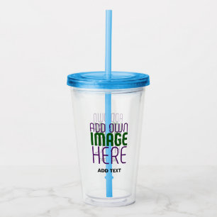 VASO ACRÍLICO PLANTILLA DE TEXTO DE IMAGEN SIMPLE CLARA MODERNA