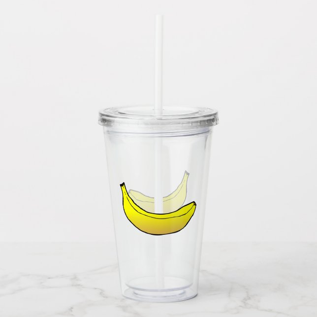 Vaso Acrílico Plátano Amarillo (Anverso)