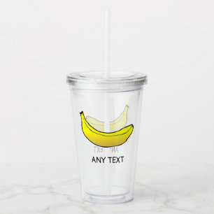 Vaso Acrílico Plátano Amarillo