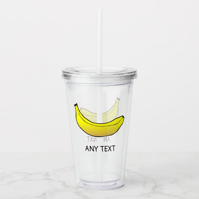 Vaso Acrílico Plátano Amarillo (Anverso)