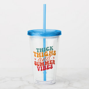 Vaso Acrílico Playa de Thick Thighs y Summer Vibes