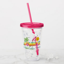 Vaso Acrílico Playa Tropical Verano Lindo Moderno