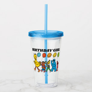 Vaso Acrílico Plaza Sésamo Globos Fiestas