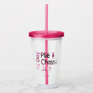 Vaso Acrílico Plie, Chasse, Jete Todo el Día ~ Diseño de Ballet
