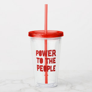Vaso Acrílico Poder Para El Pueblo