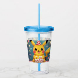 Vaso Acrílico Pokémon und seine Treue Freunde