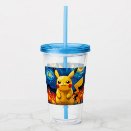 Vaso Acrílico Pokémon und seine Treue Freunde