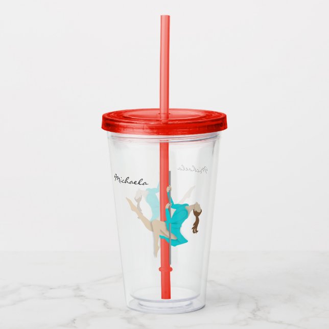 Vaso Acrílico Pole Fitness (Anverso)