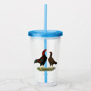 Vaso Acrílico Pollos Aseel Black Red