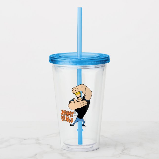 Vaso Acrílico Pose del marco de imagen de Johnny Bravo (Anverso)