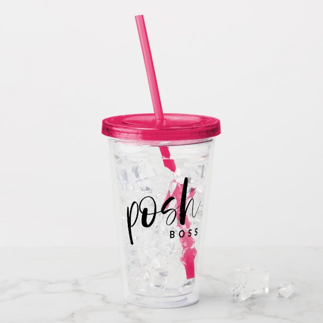 Vaso Acrílico Posh Boss Personalizado (Anverso (hielo))