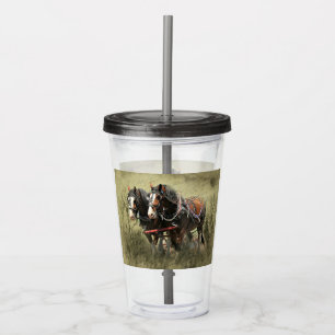 Vaso Acrílico Postal de Clydesdale Weathered Vintage