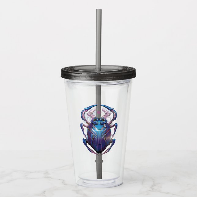 Vaso Acrílico Poster teatral Blue Beetle Scarab (Anverso)