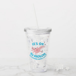 Vaso Acrílico Preguntas de ajolote sobre Jesús adorable cristian