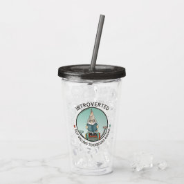 Vaso Acrílico Presentado pero dispuesto a discutir libros