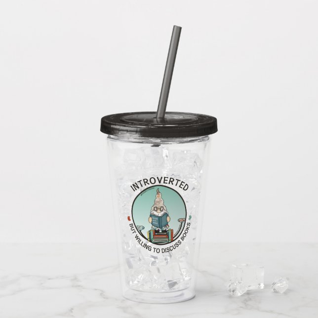 Vaso Acrílico Presentado pero dispuesto a discutir libros (Reverso (hielo))