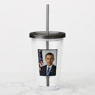 Vaso Acrílico Presidente estadounidense Barack Obama en la Casa 