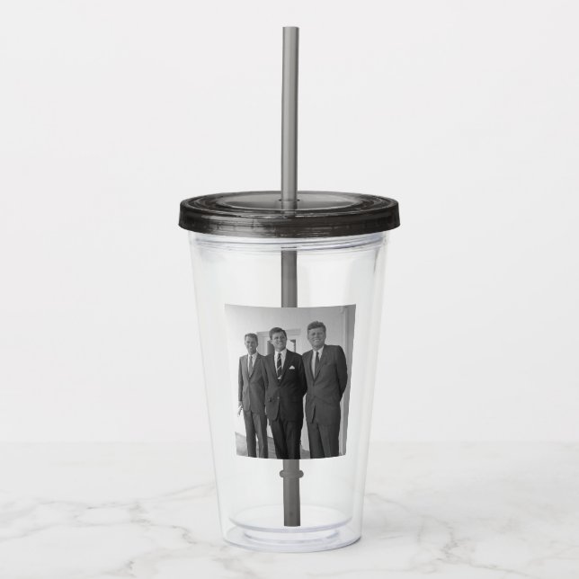 Vaso Acrílico Presidente John Kennedy y Brothers American Camelo (Anverso)