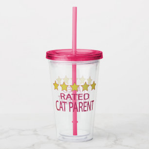 Vaso Acrílico Primario de gato de cinco estrellas