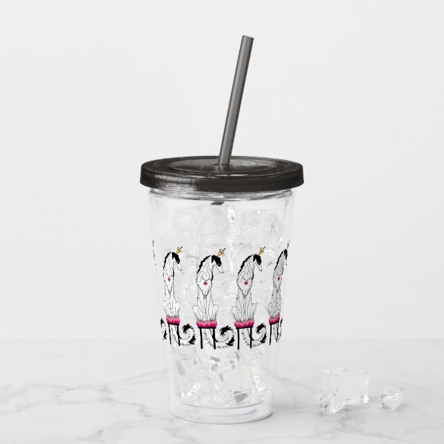 Vaso Acrílico Princesa de tres humos borzoi acrílico tumbler (Reverso (hielo))