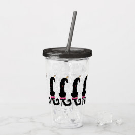 Vaso Acrílico Princesa negra borzoi Tumbler acrílico