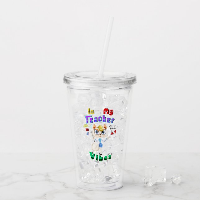 Vaso Acrílico Profesor (Reverso (hielo))